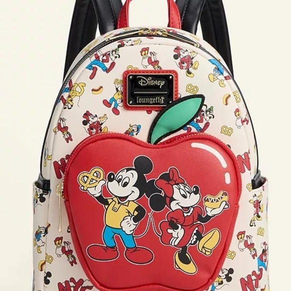 Disney Handbags - Disney Loungefly Macy's Mickey and Minnie Backpack - Red, Black, and White